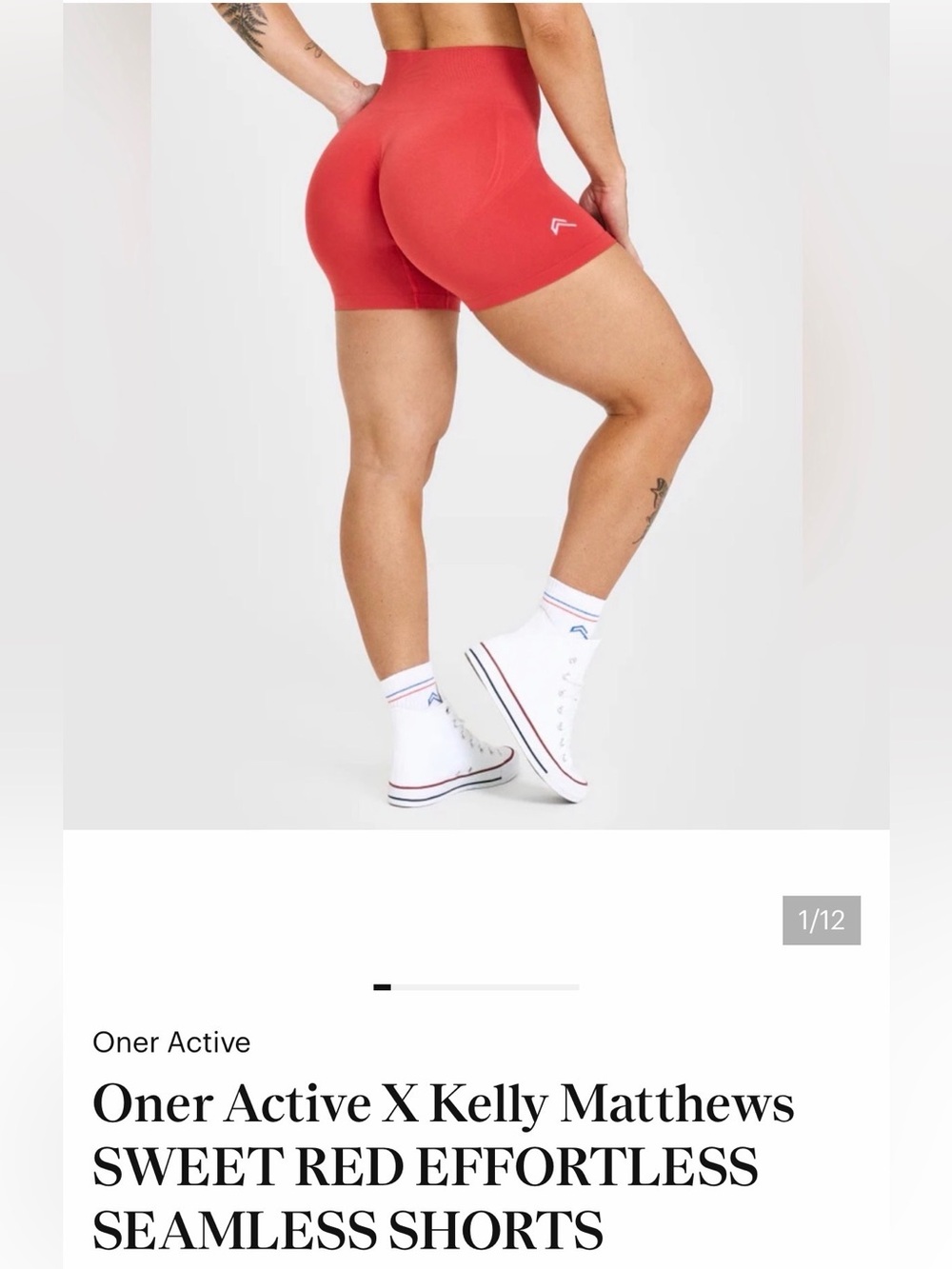 Oner Active SWEET RED Athletic Compression Shorts